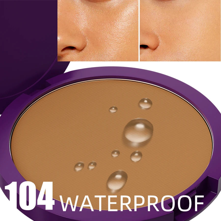 FUNPARK Matte Pressed Powder Foundation – Full Coverage, 24-Hour Wear, 5 Shades dylinoshop
