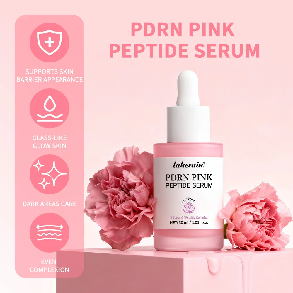 Salmon DNA PDRN Pink Peptide Serum Pink Glow Serum Remove Skin Darkness Hydrating Moisturizing Firming Korean Skincare 
