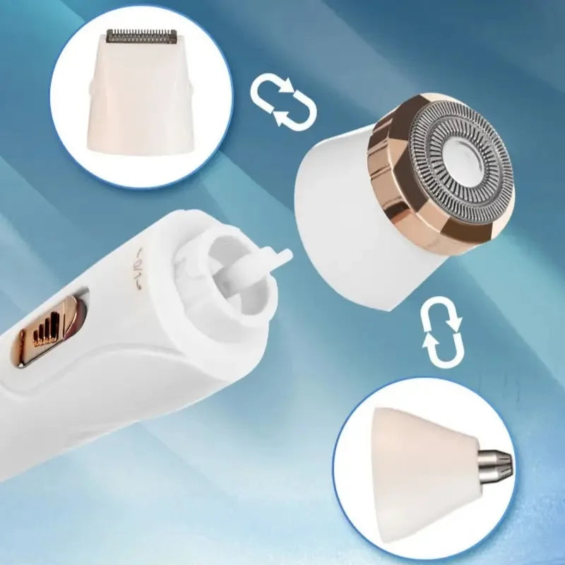 Women's 3-in-1 USB Rechargeable Trimmer – Underarm, Eyebrow & Nose Hair