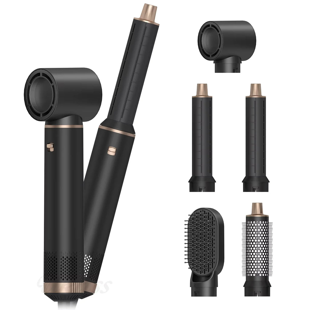 Multi-Function Hot Air Styling Comb & Brush - Straightens & Curls
