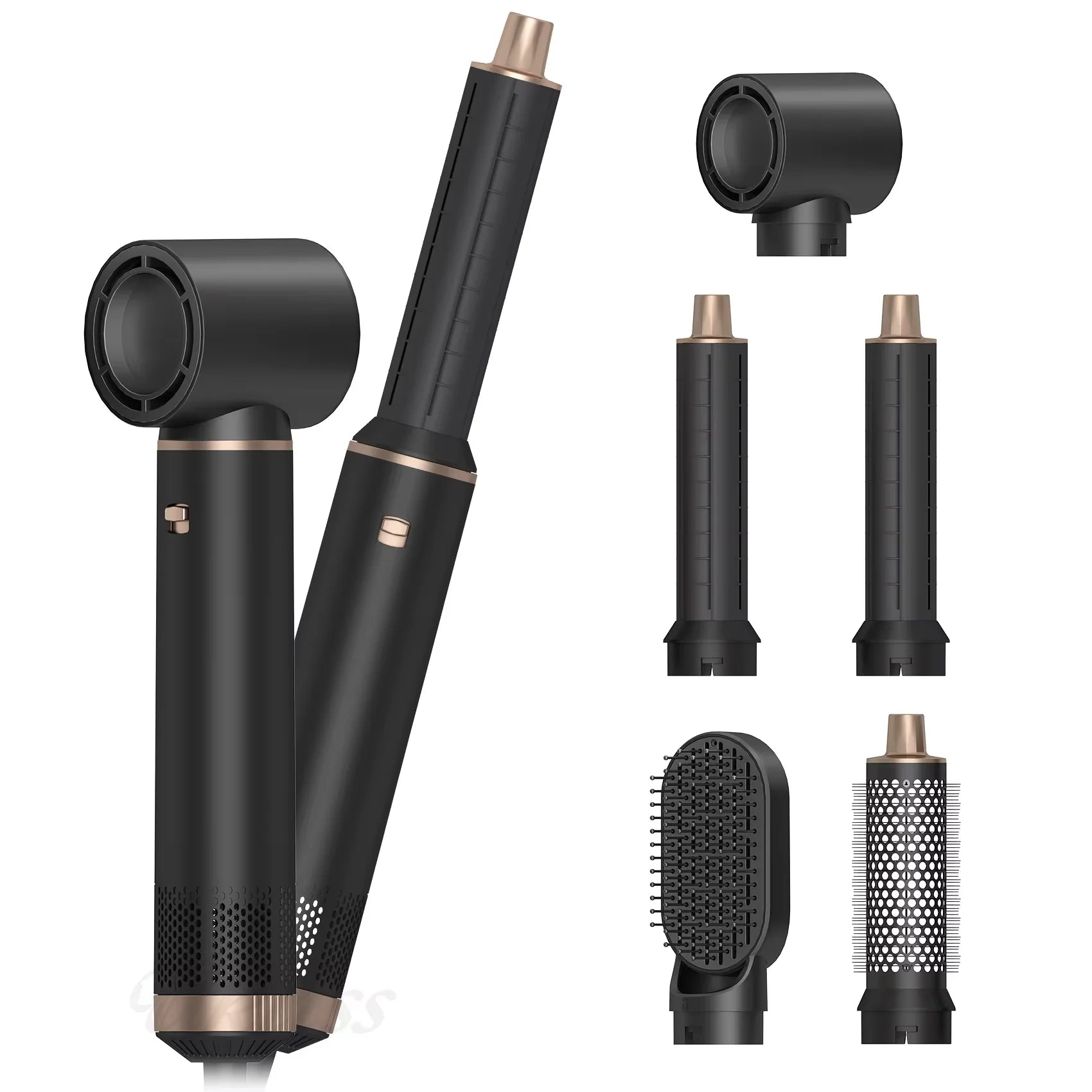 Multi-Function Hot Air Styling Comb & Brush - Straightens & Curls