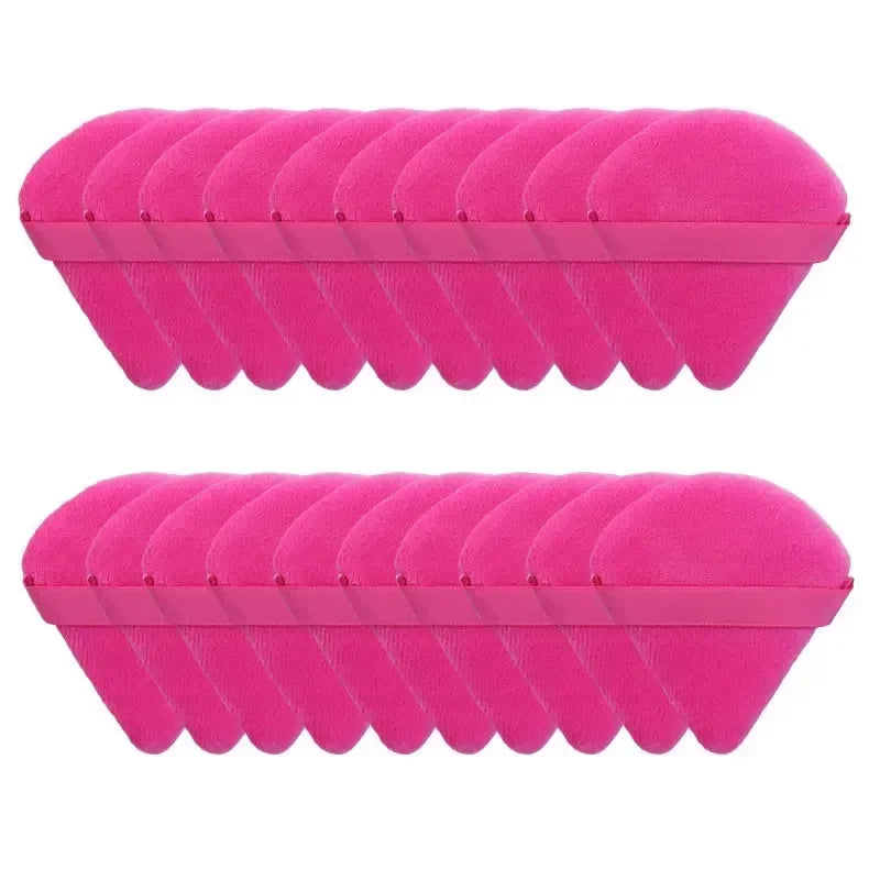 Triangle Powder Puffs – Soft Plush Wet/Dry Cosmetic Sponges dylinoshop
