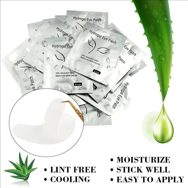 50 Pairs Eye Patches Eyelash Extension Under Eye Pads Makeup Lashes Patch Tip Stickers Pads For Eyelash Extension Supplies