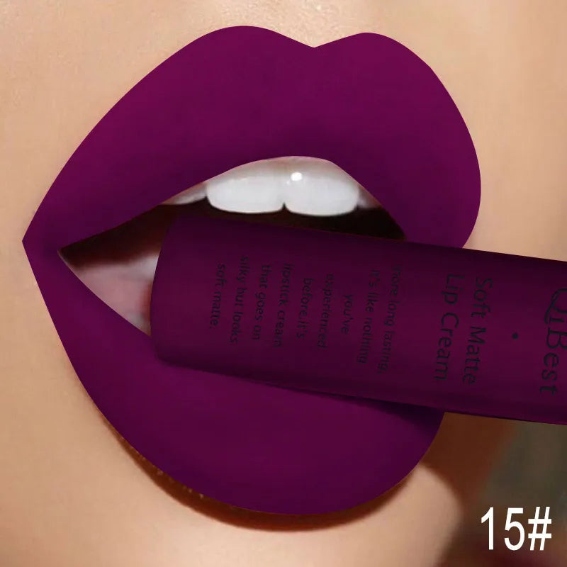 QiBest Matte Liquid Lipstick, Waterproof Long-Lasting Lip Color dylinoshop