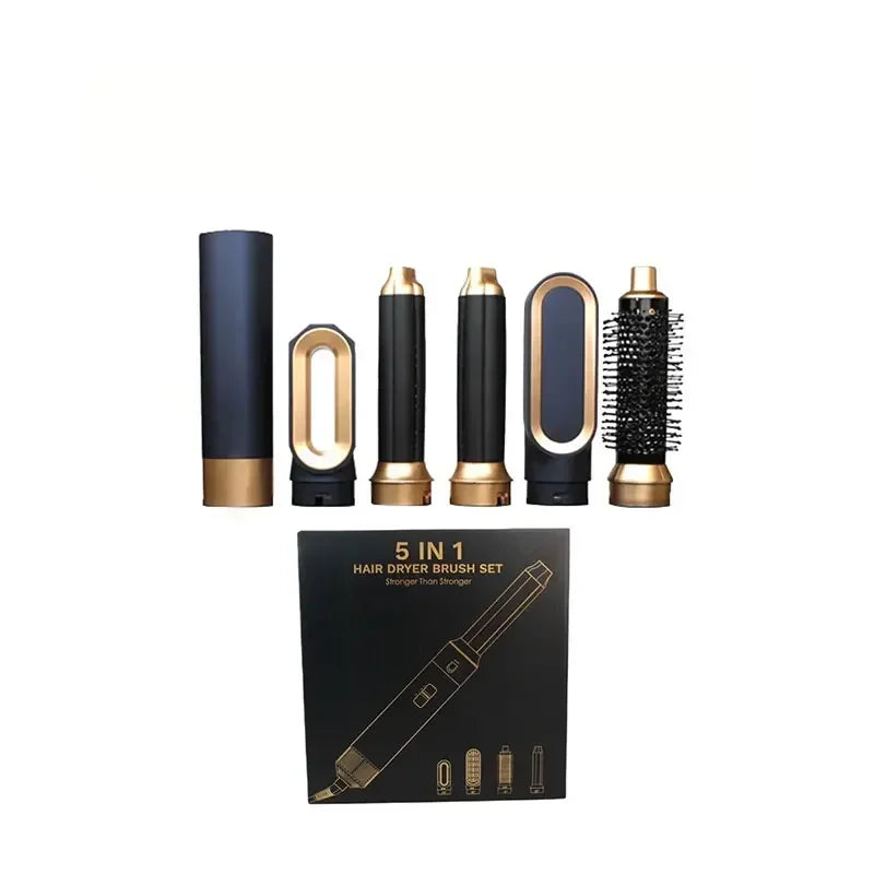 5-in-1 Hot Air Styling Brush – Dryer, Curler, Straightener & Comb