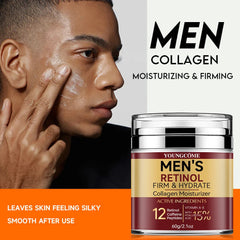 Men's Retinol Firming Face Cream Skincare Moisturizing Collagen Brightening Smooth Wrinkles Facial Face Men Skin Care Treatment 