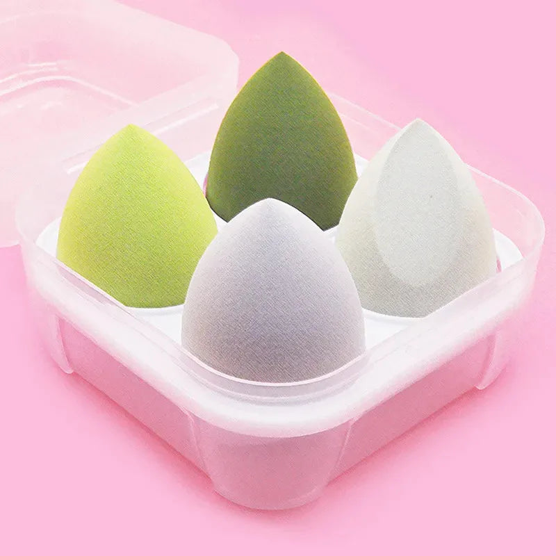 4-16pc Makeup Sponge Powder Puff Dry and Wet Combined Beauty Cosmetic Ball Foundation Powder Puff Bevel Cut Make Up Sponge Tools