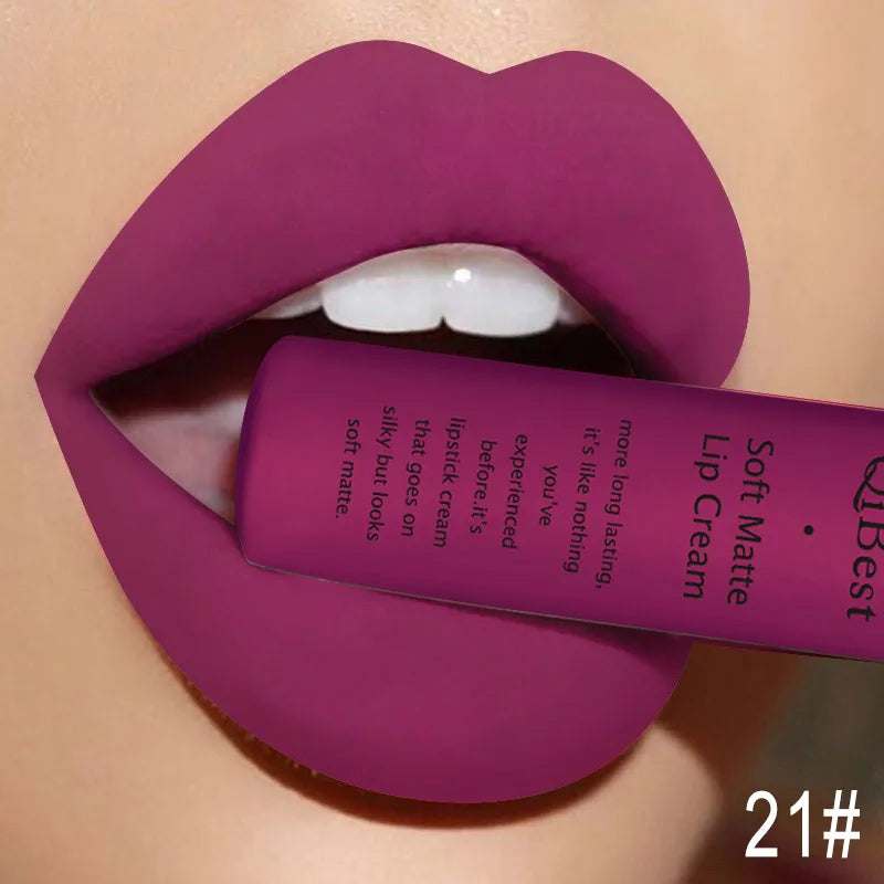 QiBest Matte Liquid Lipstick, Waterproof Long-Lasting Lip Color dylinoshop