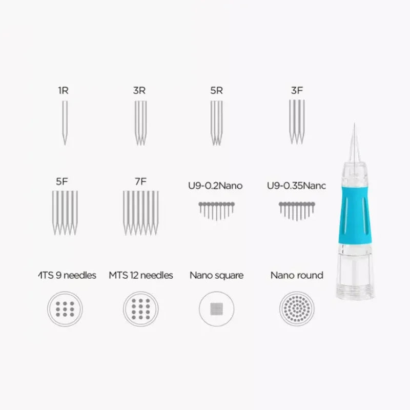 10Pcs P5 Tattoo Cartridge Needles Disposable Needles 1R 3R 5F Nano MTS For Tattoo Machine For Eyebrow Eyeliner Permanent Makeup