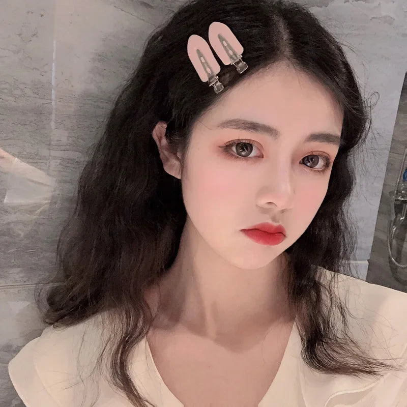 4 Pcs Seamless No Bend Hair Clips Barrettes No Mark Pin Curl Clip Makeup No Crease Hair Clip Hair Styling Bang Clips New Color dylinoshop