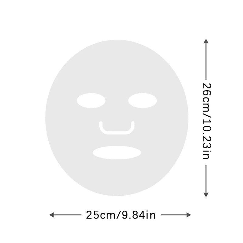 100pcs Masks Wrap Face Plastic Film Full Face Cleanser Mask Neck Stickers Paper Disposable Transparent Facial Beauty Makeup Tool