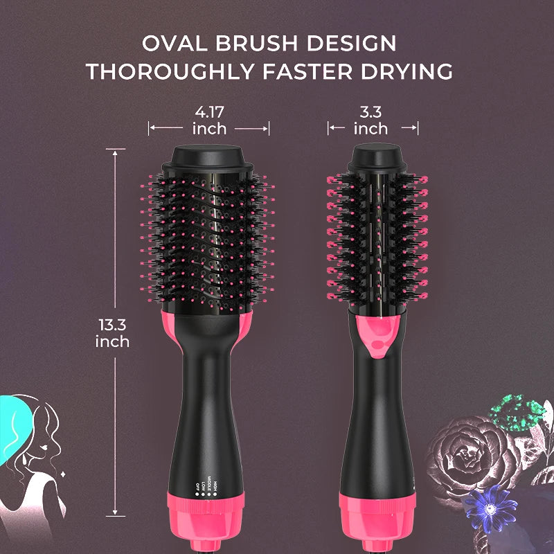 2-in-1 Hot Air Styling Brush - Hair Dryer, Volumizer & Straightener