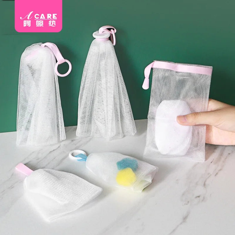 Bubble net A1P49-easy to use bubble net facial cleanser soap bag handmade bath facial special cleansing fragrance