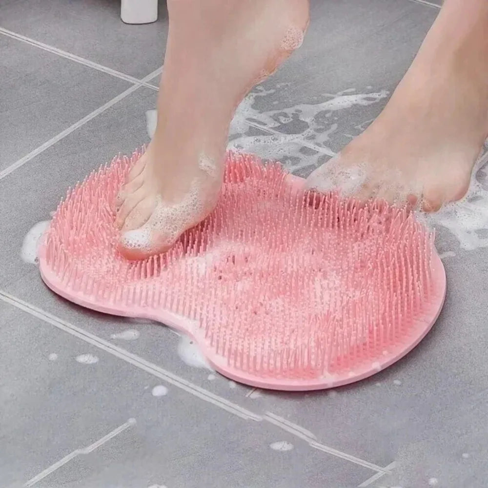 Rubbing Foot Pads, Silicone Foot Massaging Tools, Bathroom Foot Massage Pads, Bathing Foot Brushes, Lazy People Bathing Back Mas