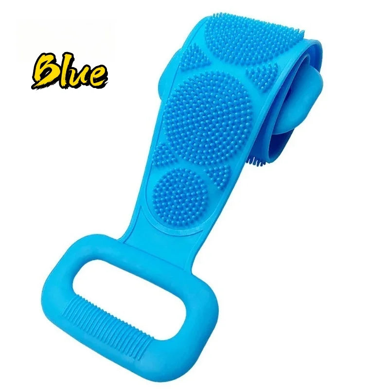 Silicone Body Sponge Exfoliating Back Scrubber Rubbing Peeling Massage Full Body Bath Tool Eco Friendly Shower Use Anti Slip