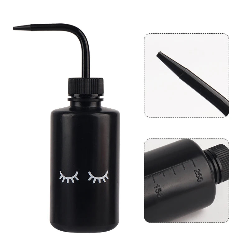250ml Lash Logo Falsh Eyelash Cleaning Bottle Curved Spout Cleaner Watering Can Eyebrow Remover Washing Bottle Makeup Tools