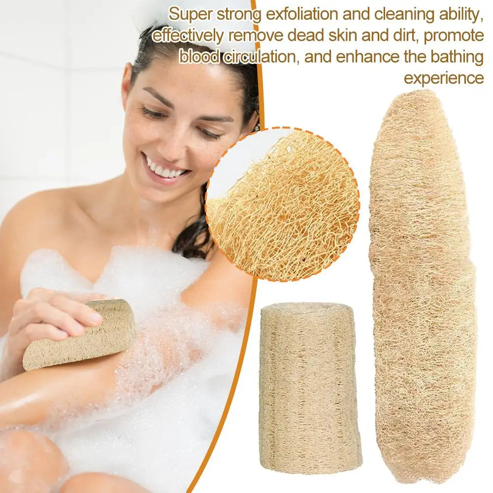 1PC Natural Loofah Sponges Organic Loofahs Natural Luffa Body Wash Sponge, Exfoliating Scrubber, Remove Dead Skin, Made Soap,Spa