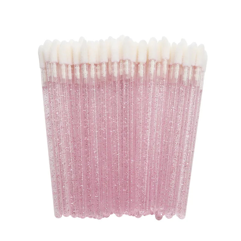 50 Pcs Disposable Lip Brush Individual Lash Removing Cleaning Mascara Applicator Makeup Brushes For Eyelash Extension Tools