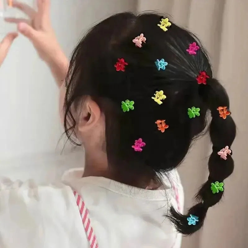 50Pcs Girls Cartoon Hair Clips Cute Small Claw Clips Flower Star Design Children's Fashion Hair Accessories Sweet Hairpin dylinoshop