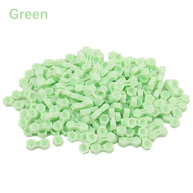 200pcs Eyelash Extension Glue Cup 2 Hole Honeycomb Tattoo Ink Pigment Holder Container Grafting Eyelashes Auxiliary Makeup Tool