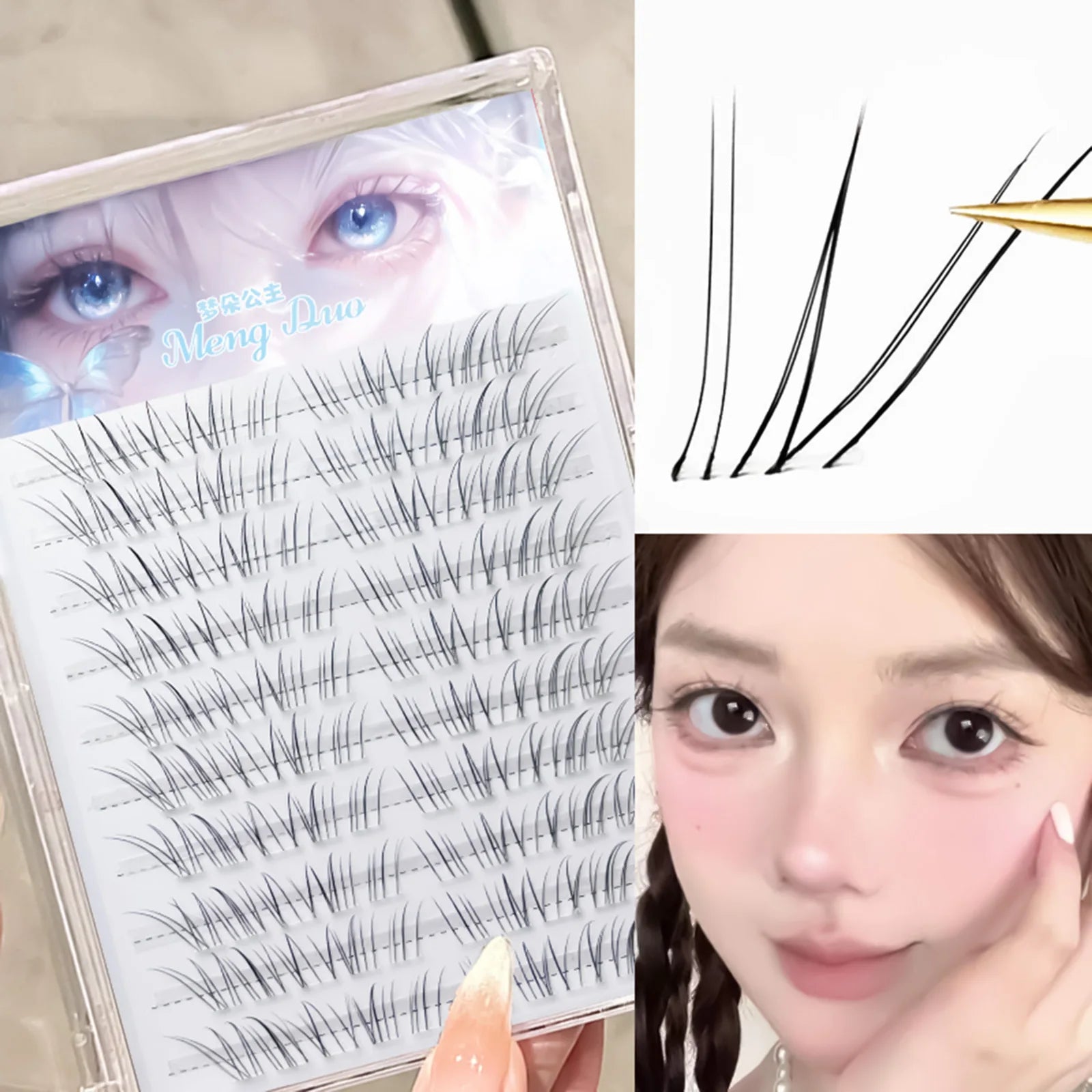 Light Style Foxes Fake Lashes Baby Wind False Eyelash Natural Curl 9-11mm Black Eyelash Extension For Daily Makeup Enlarge Eyes