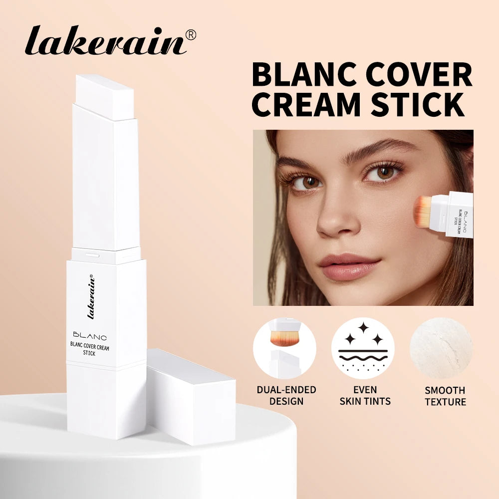 Foundation Stick Color Changing Foundation Detachable Brush Blanc Cover Cream Stick High Coverage Smoothly Blending Base Makeup