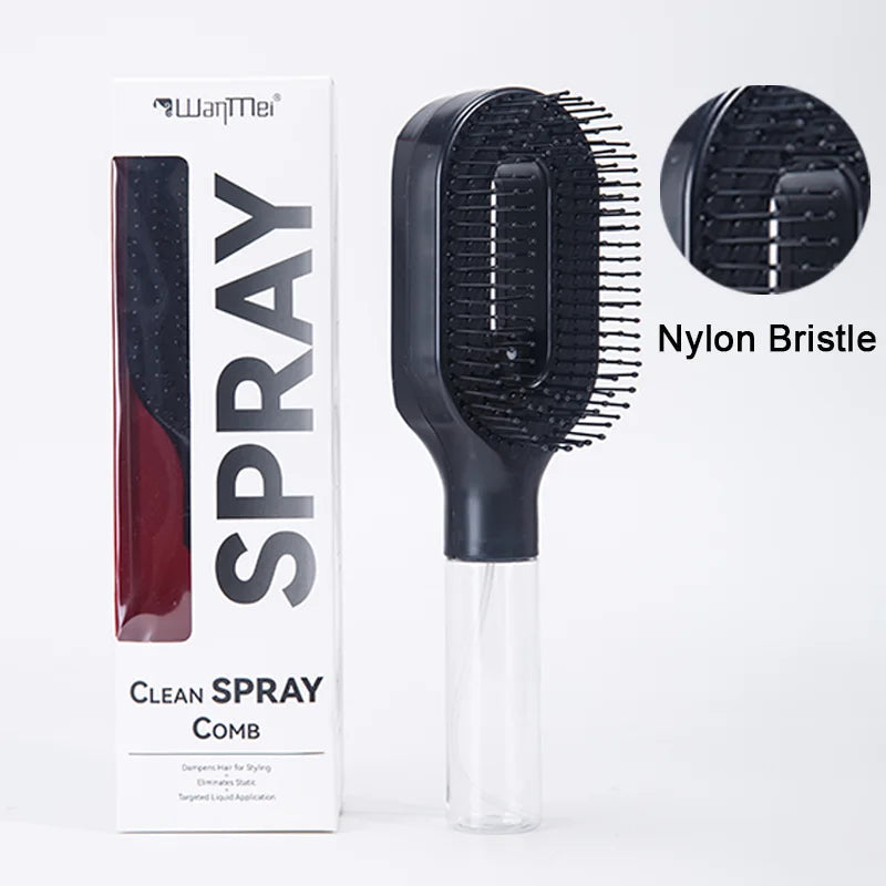2in1 Sprayer Comb Detangling Scalp Massage Hairbrush with Spray Bottle Essential Oil Water Mist Spray Brush Anti-static Summer dylinoshop