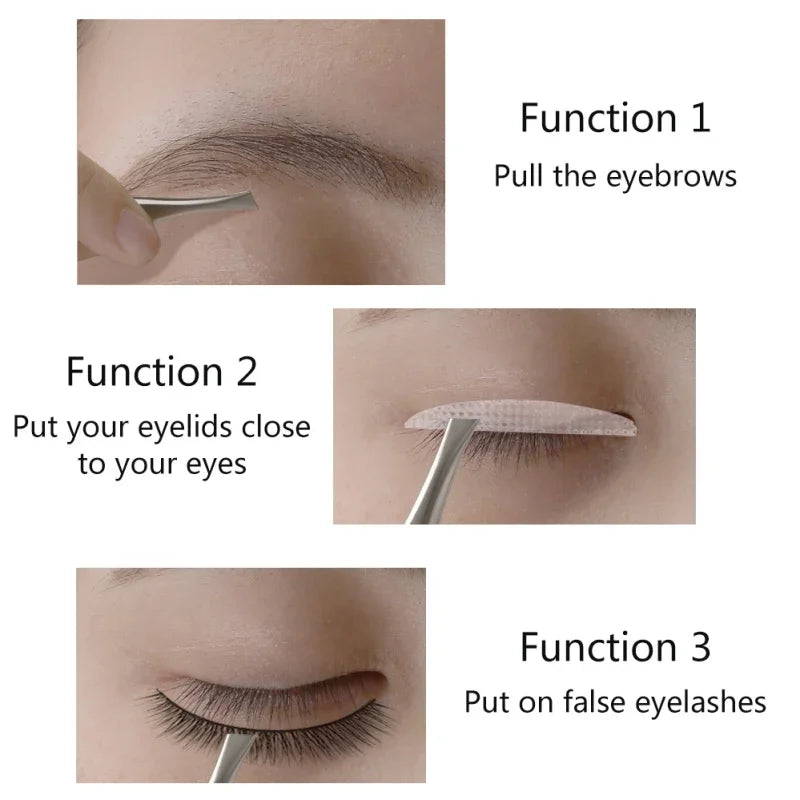 Smart Eyebrow Slanted Head Tweezers with LED Light Portable Design to Create Perfect Eyebrows Professional Makeup Artifact