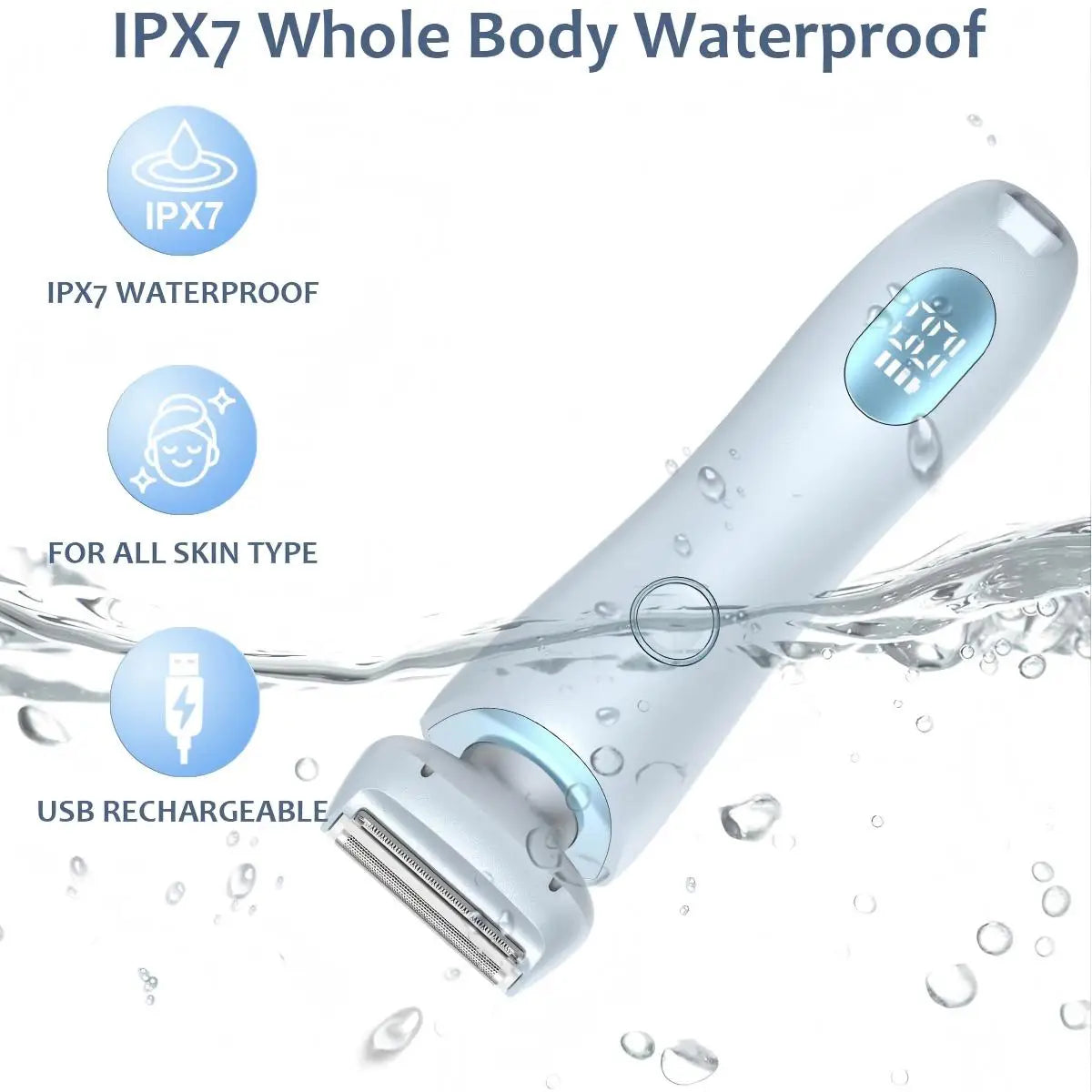 2-in-1 Rechargeable Epilator & Shaver for Women – Body Hair Removal
