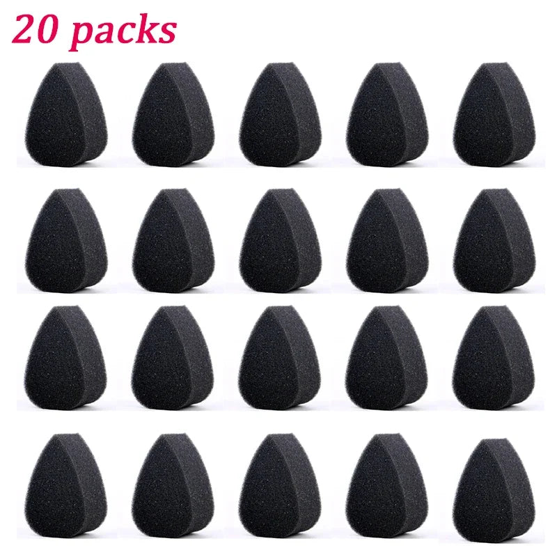 Facial painting sponge, art painting sponge, black makeup sponge block, water droplet semi-circular sponge