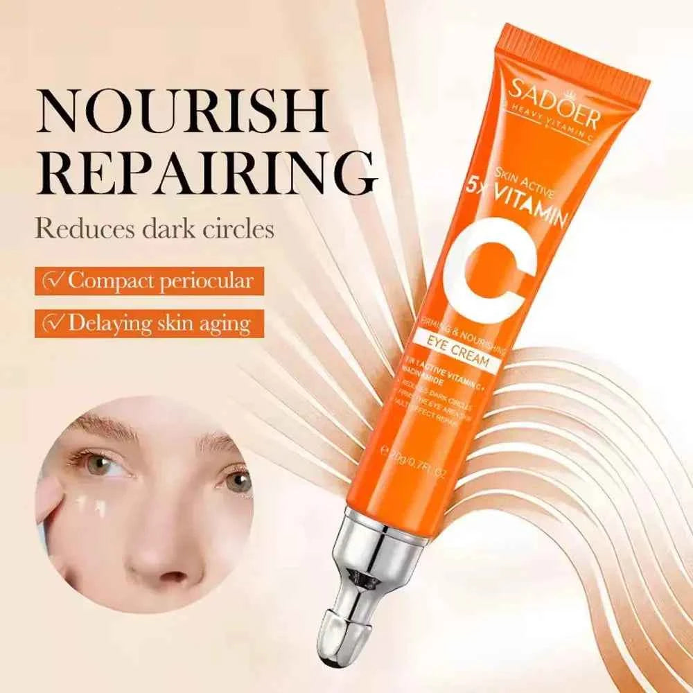 SADOER Vitamin C Eye Cream - Brightening & Firming for Dark Circles