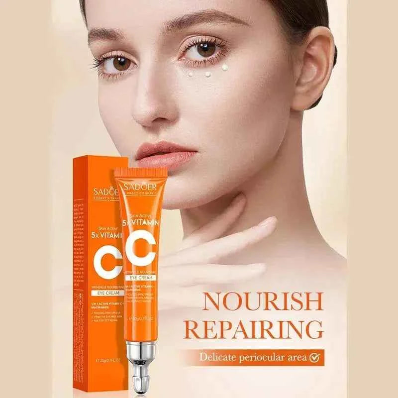 SADOER Vitamin C Eye Cream - Brightening & Firming for Dark Circles