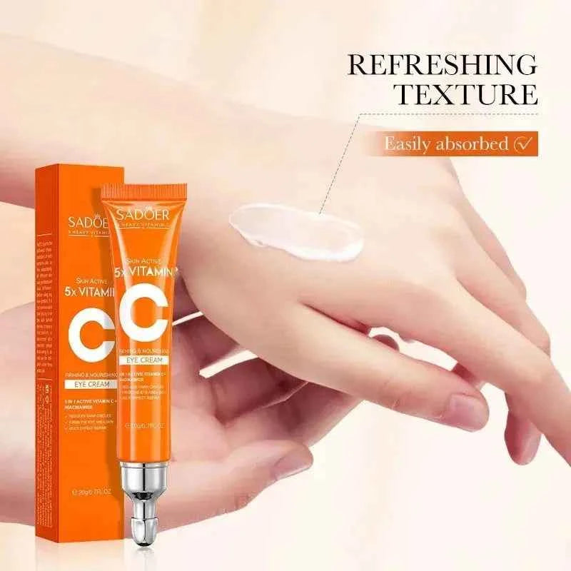 SADOER Vitamin C Eye Cream - Brightening & Firming for Dark Circles