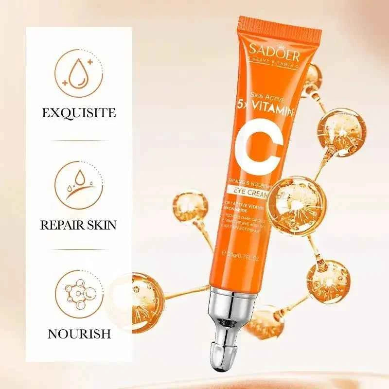 SADOER Vitamin C Eye Cream - Brightening & Firming for Dark Circles