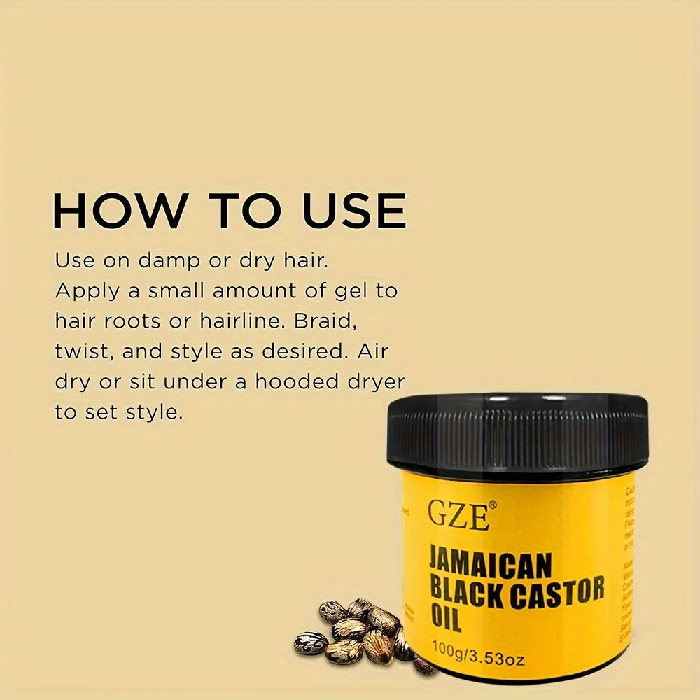 GZE JAMAICAN Black Castor Oil Pure Cold-Pressed for Hair Growth, Skin Moisturizing and Scalp Health - Promoting Thick Hair dylinoshop
