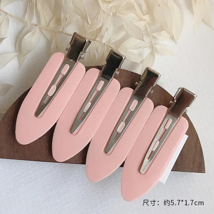 4 Pcs Seamless No Bend Hair Clips Barrettes No Mark Pin Curl Clip Makeup No Crease Hair Clip Hair Styling Bang Clips New Color dylinoshop