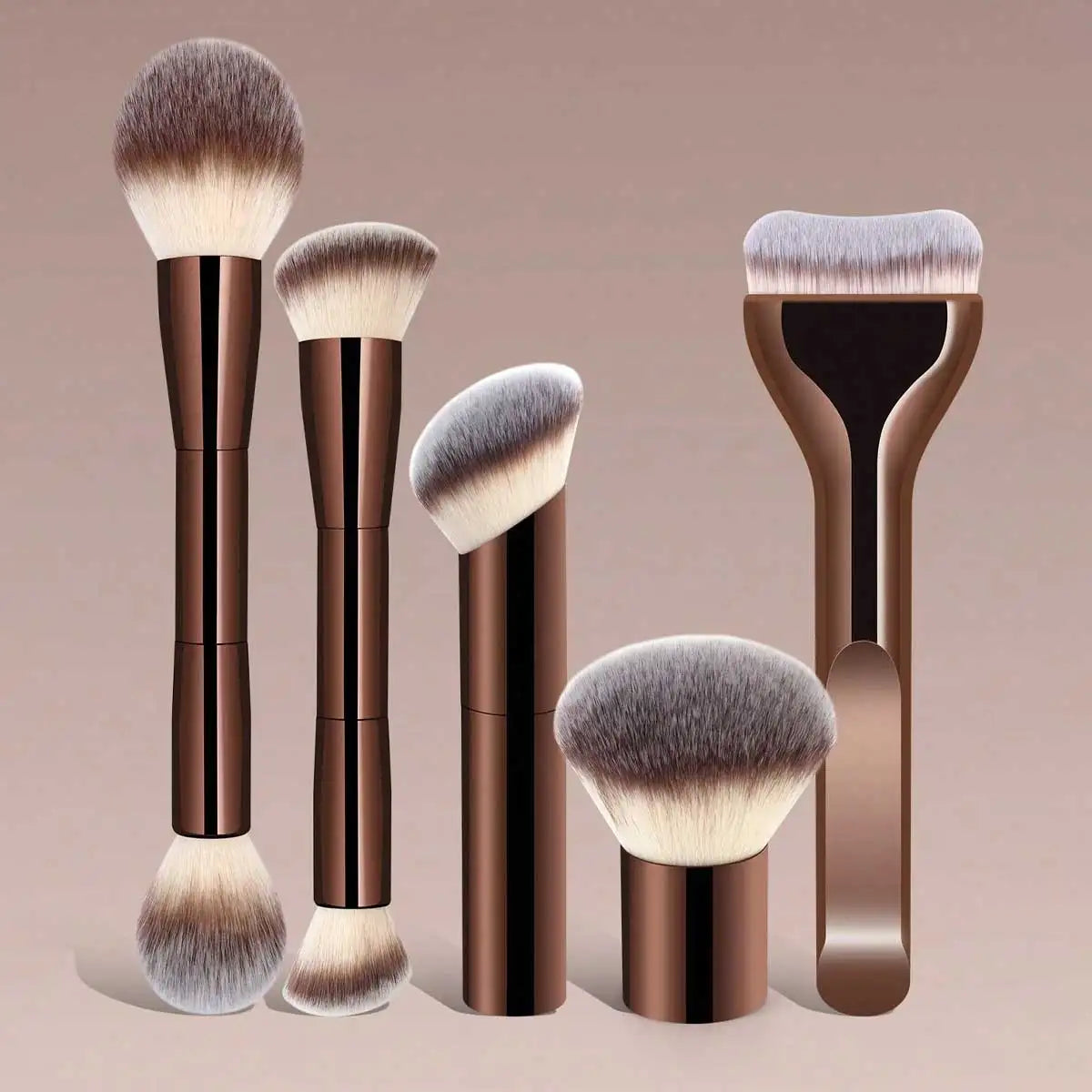 6/10/18pcs Professional Makeup Brush Set, Portable Travel Makeup Brushes, Dual-Ended Multifunctional Makeup Tools Set, Including