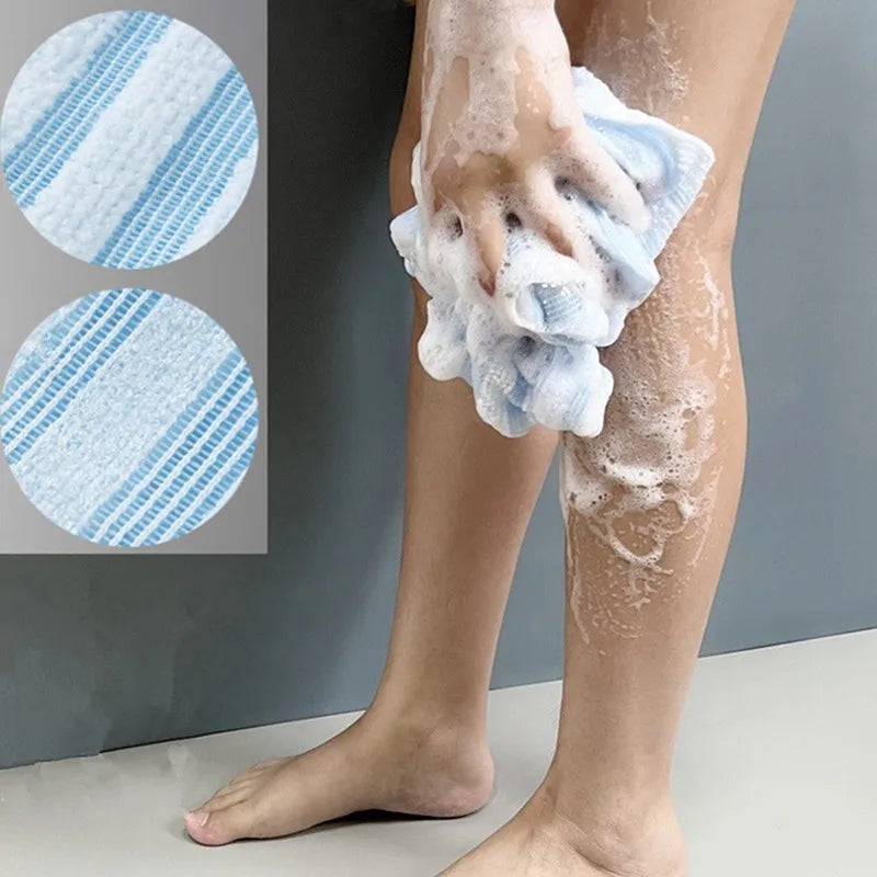 Japanese Exfoliating Bath Towel Ultra-Long Shower Scrubber for Back Antibacterial Foam Washcloth Multi-Use for Shower Skincare 