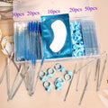130 pcs set  Glue Tweezer  Organizer makeup With Cover Rectangle Vertical 5 Grid Eyelash Extension Tool Storage BoxHolder Makeup