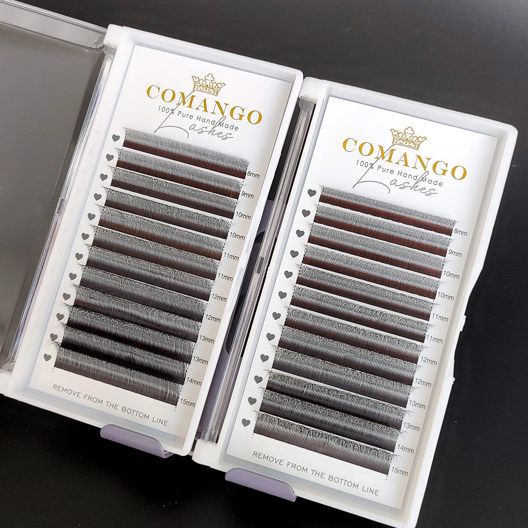 CoMango Narrow 4D W Shaped Russian Volume Eyelashes Extension Premade Fans Lashes Natural Faux Mink Lashes Makeup Products