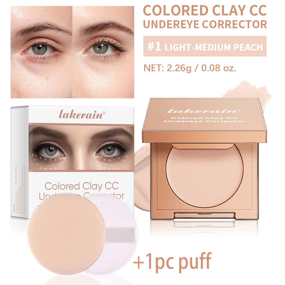 Full Coverage Color Corrector Concealer with Puff - Waterproof, Long-Lasting dylinoshop