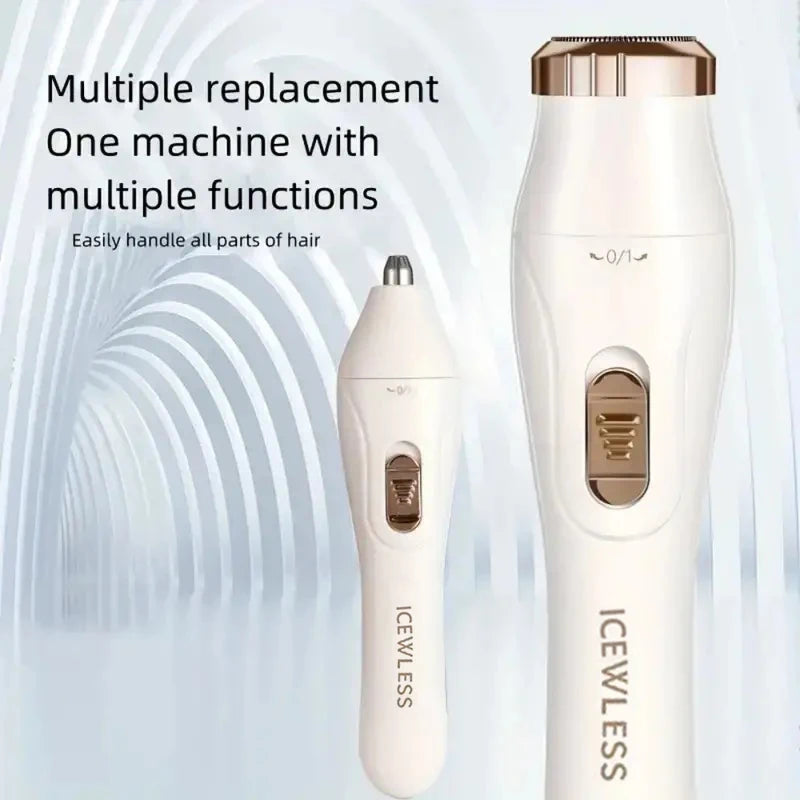 Women's 3-in-1 USB Rechargeable Trimmer – Underarm, Eyebrow & Nose Hair