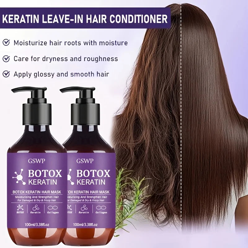 GSWP Botox Keratin Hair Mask, moisturizes and strengthens damaged hair, reduces frizz, split ends and tangles.100ml/200ml dylinoshop