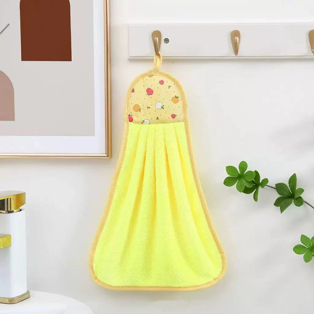 1pcs Coral Velvet Bathroom Supplies, Soft Hand Towel, Absorbent Cloth Dishcloths, Hanging Cloth, Kitchen Accessories