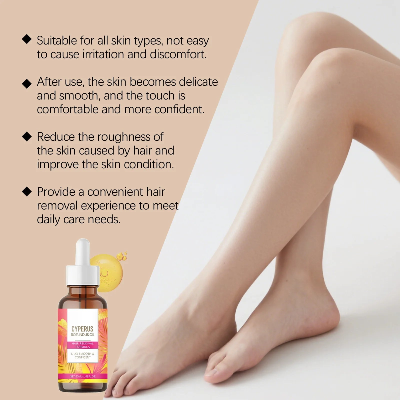 Cyperus Rotundus Oil Deeply Moisturizing Nourishes Skin Reduces Hair Removing Dryness Discomfort Soft Smooths Skincare Care Oils 