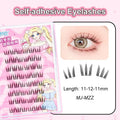 Self-Adhesive Cluster Lashes Soft Idol Style Reusable No-Glue Individual Clusters Natural Volume Korean Makeup False Eyelashes