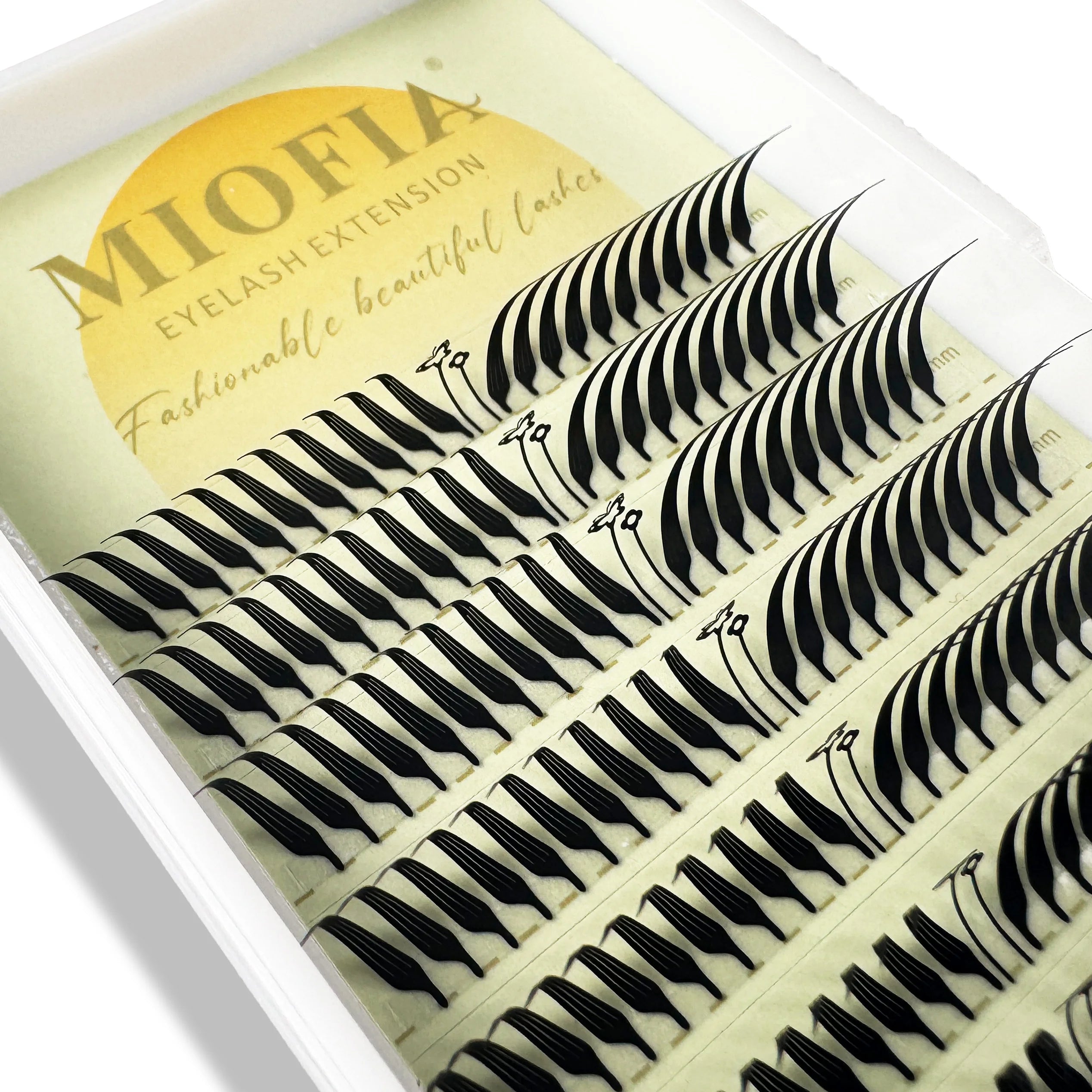 MIOFIA Fox Anime Eyelash Extension Premade Manga False Eyelashes Feather Natural Lightweight Comic Spire Lashes for Makeup Tool