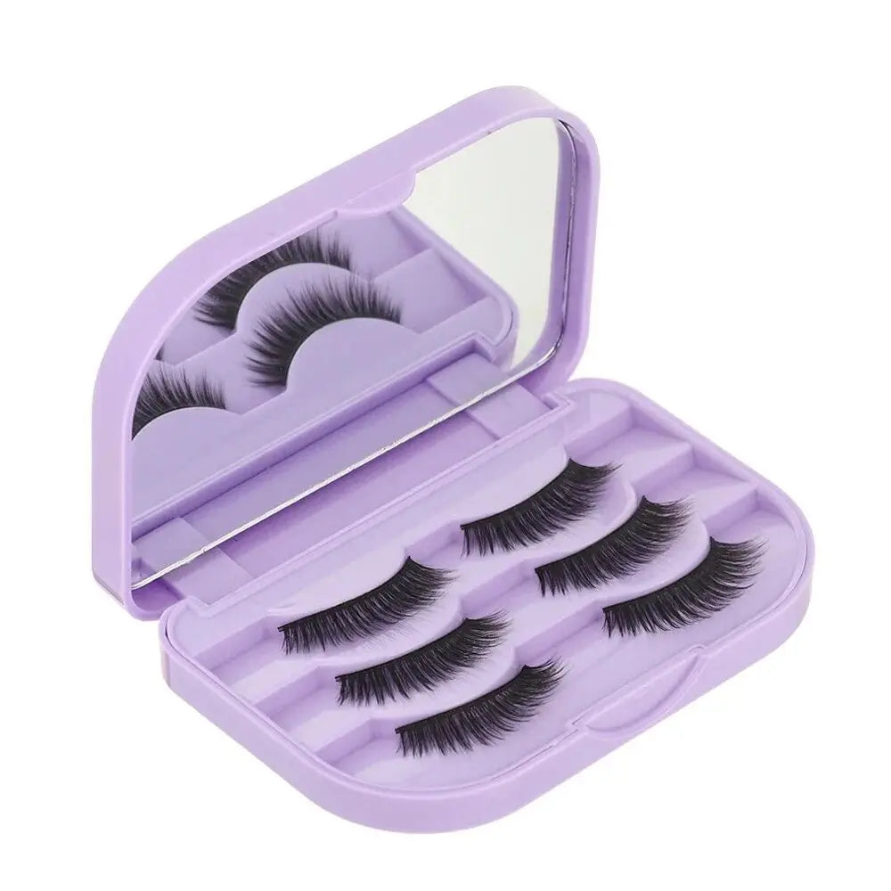 Empty False Eyelashes Storage Box Plastic Waterproof Lashes Container Box With Makeup Mirror Fake Eye Lash Organizer Travel