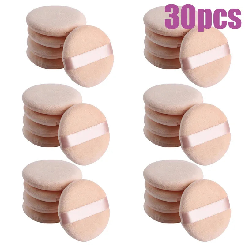 Round Facial Powder Puffs - Soft Portable Cosmetic Puffs for Makeup Application dylinoshop