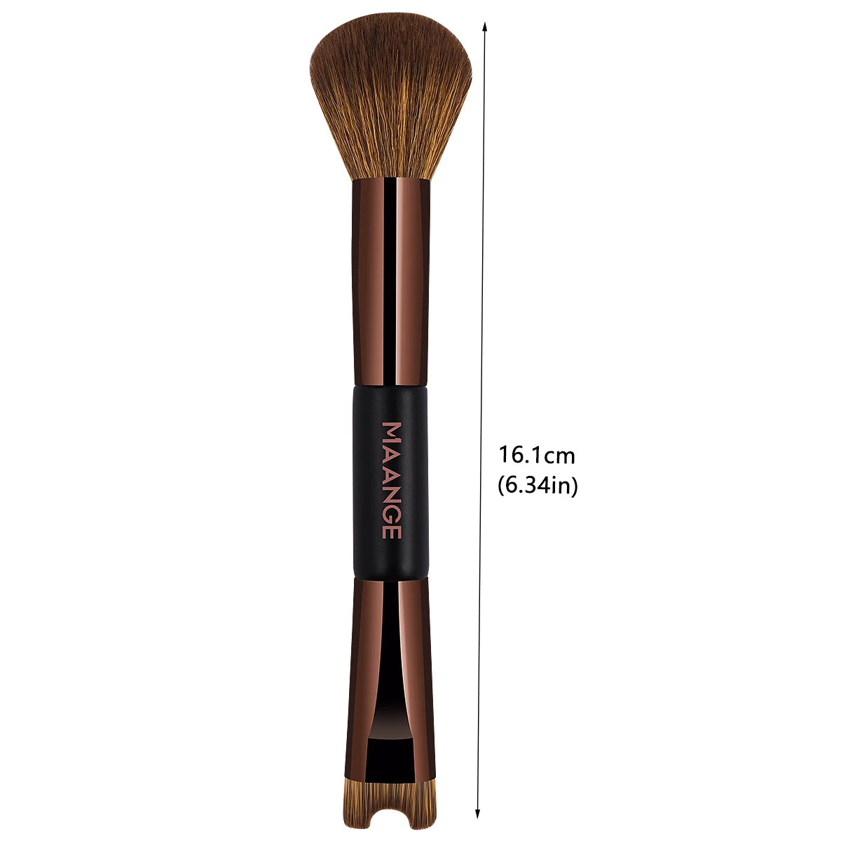 MAANGE Double Head Foundation Nose Contour U-Shaped Makeup Brush Easy Modification of Nasal Shadow Flawless Facial Makeup Brush